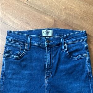 Agolde Women's High Rise Jeans - Dark Blue